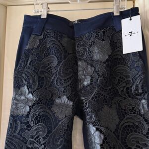7 for all mankind women dress pants navy blue brand new